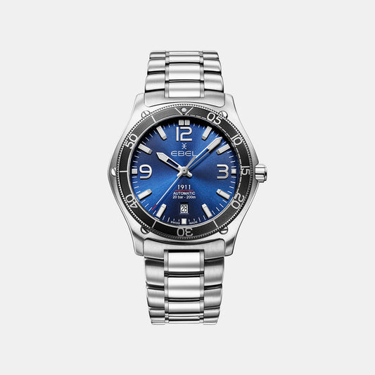 1911 Men Automatic Blue Dial Analog Stainless Steel Watch 1216587