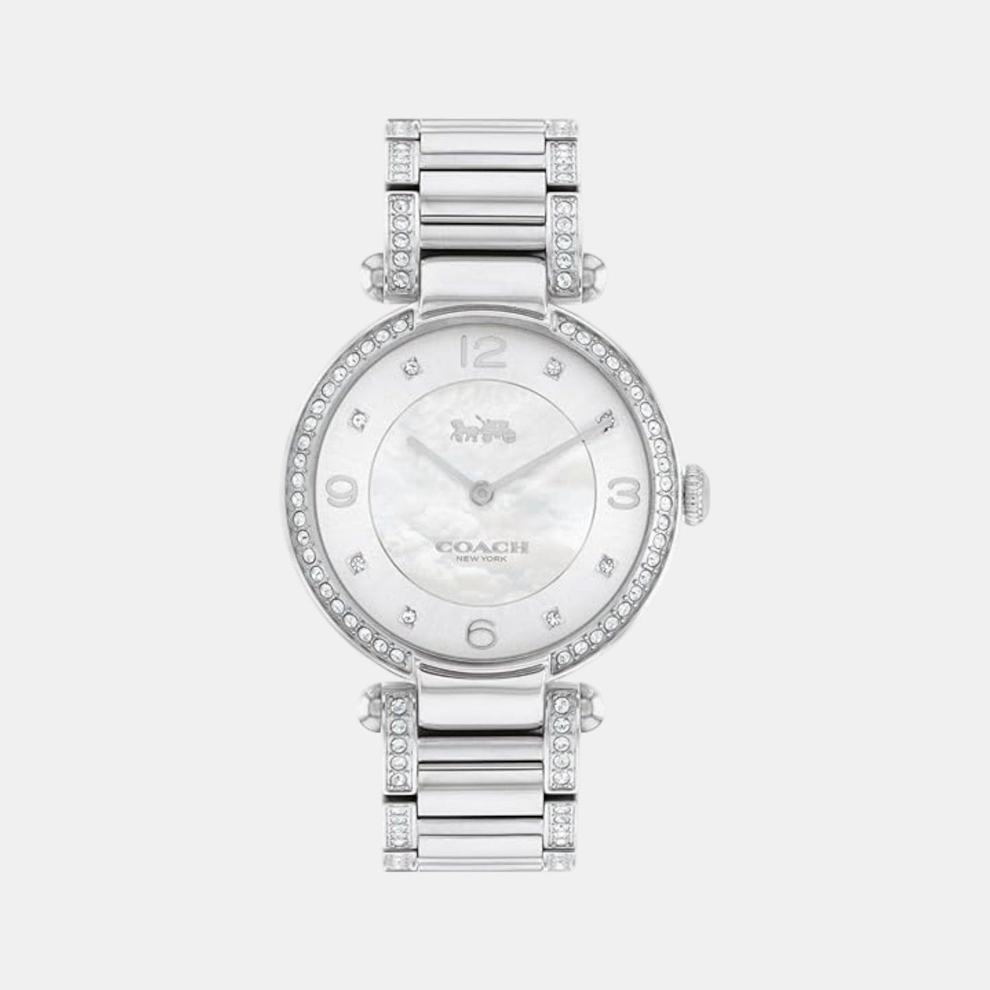 Cary Women Quartz Mother Of Pearl Dial Analog Stainless Steel Watch 14503830
