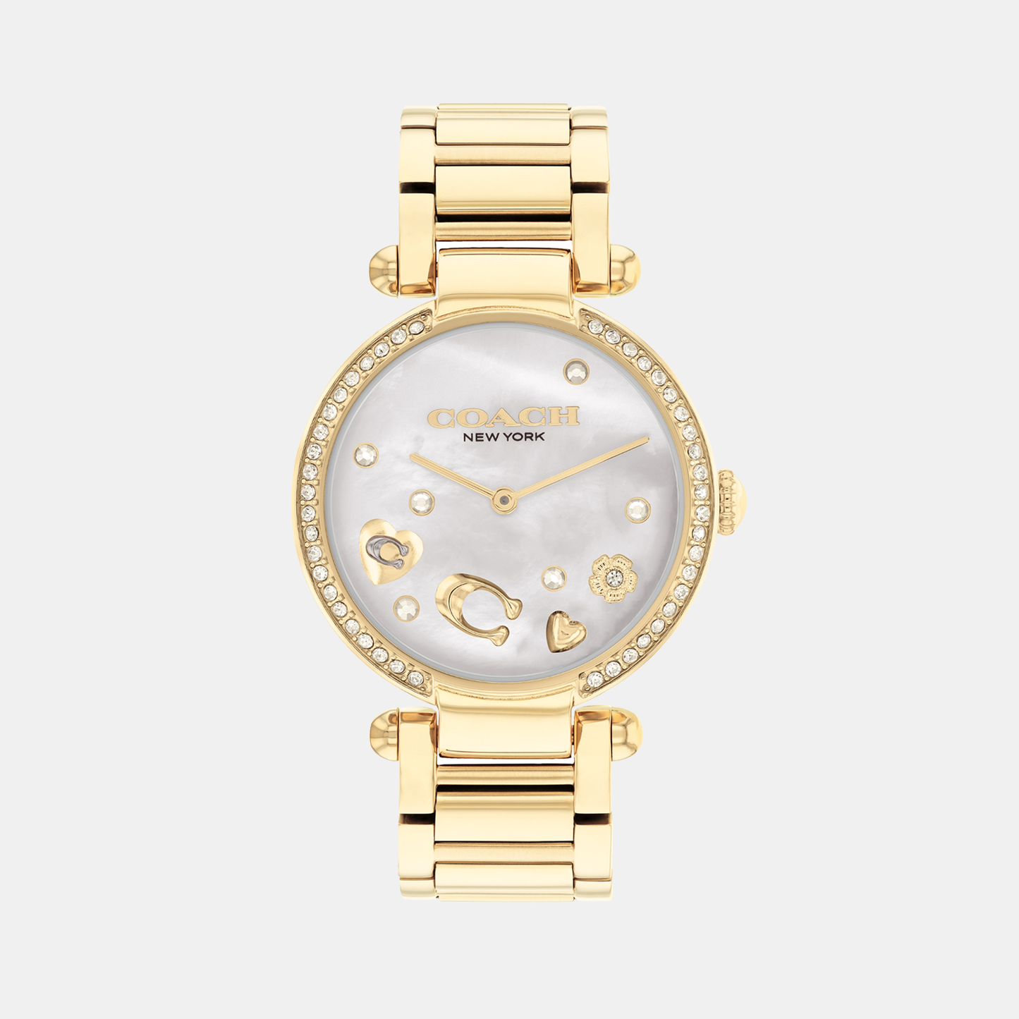 Cary Women Quartz Mother Of Pearl Dial Analog Stainless Steel Watch 14504265