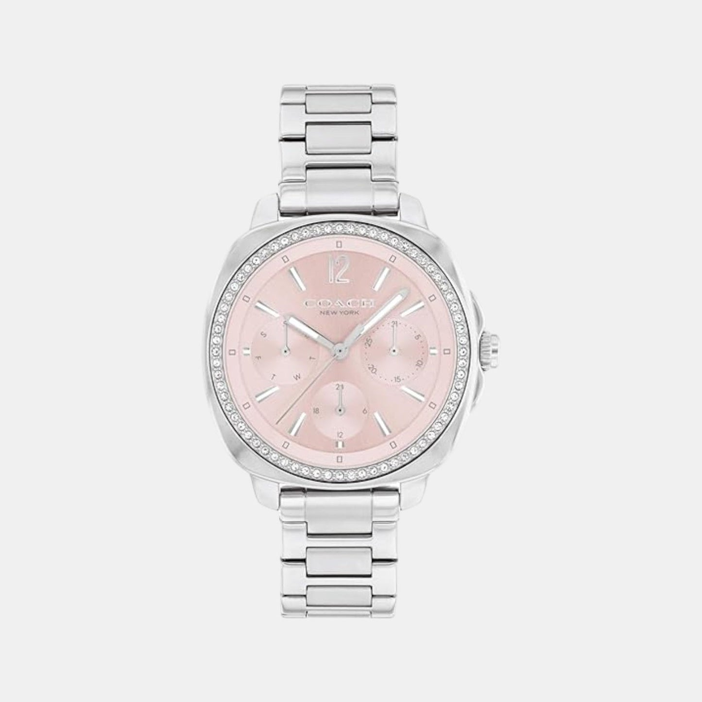 Kitt Women Quartz Pink Dial Multi-Function Stainless Steel Watch 14504392