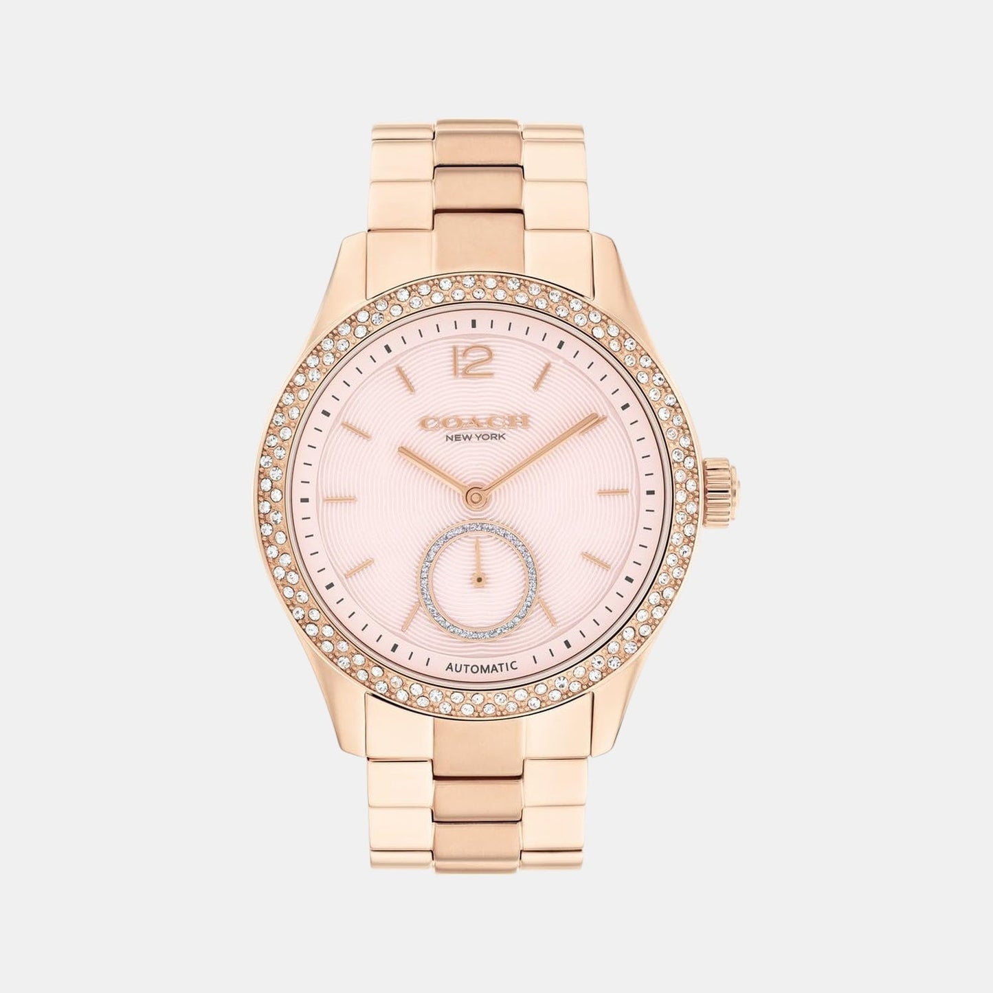 Brooks Women Automatic Pink Dial Analog Stainless Steel Watch 14504488