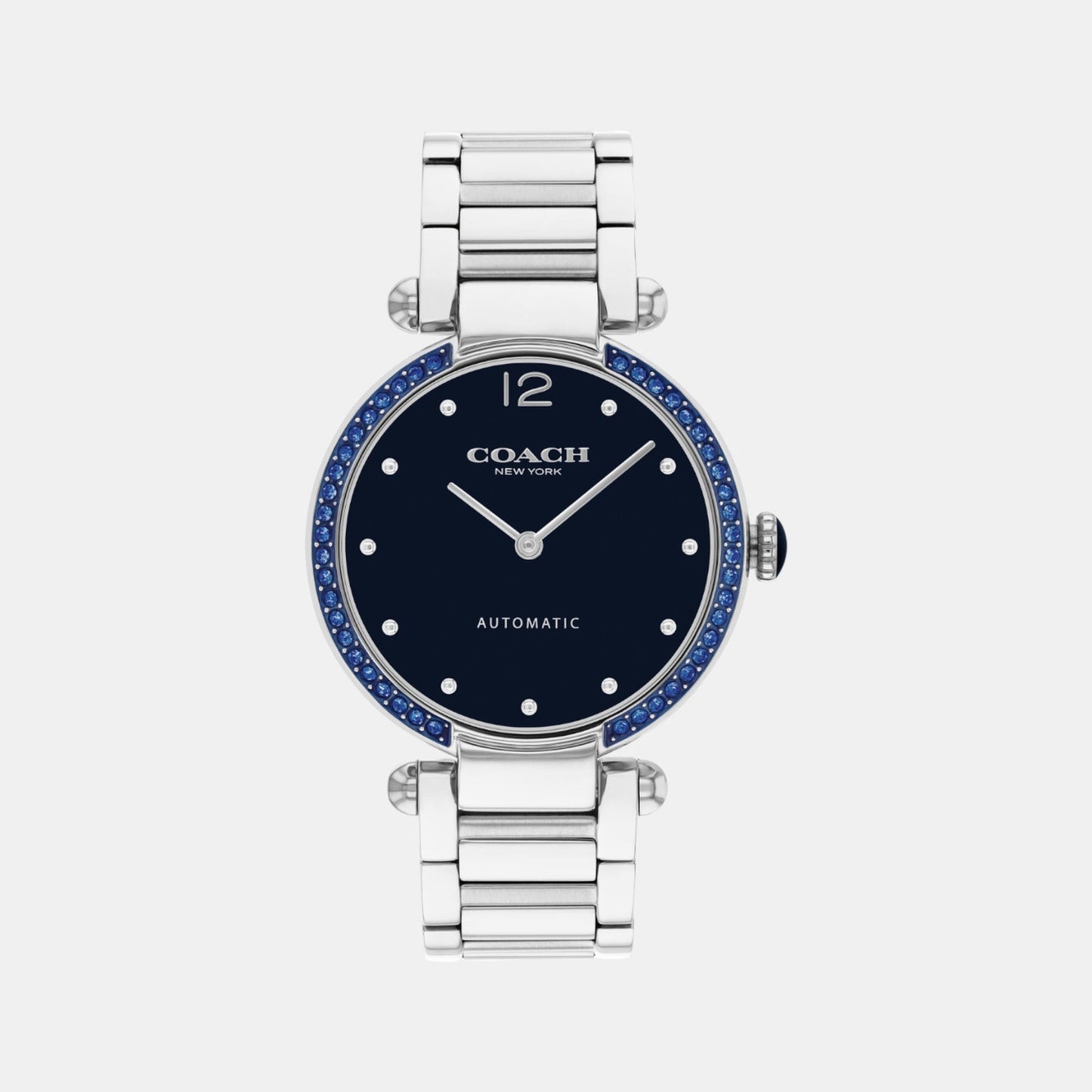 Cary Women Automatic Blue Dial Analog Stainless Steel Watch 14504578