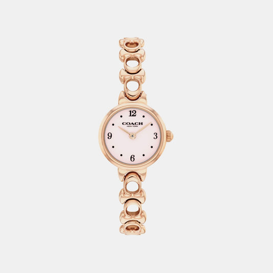 Iris Women Quartz Pink Dial Analog Stainless Steel Watch 14504652