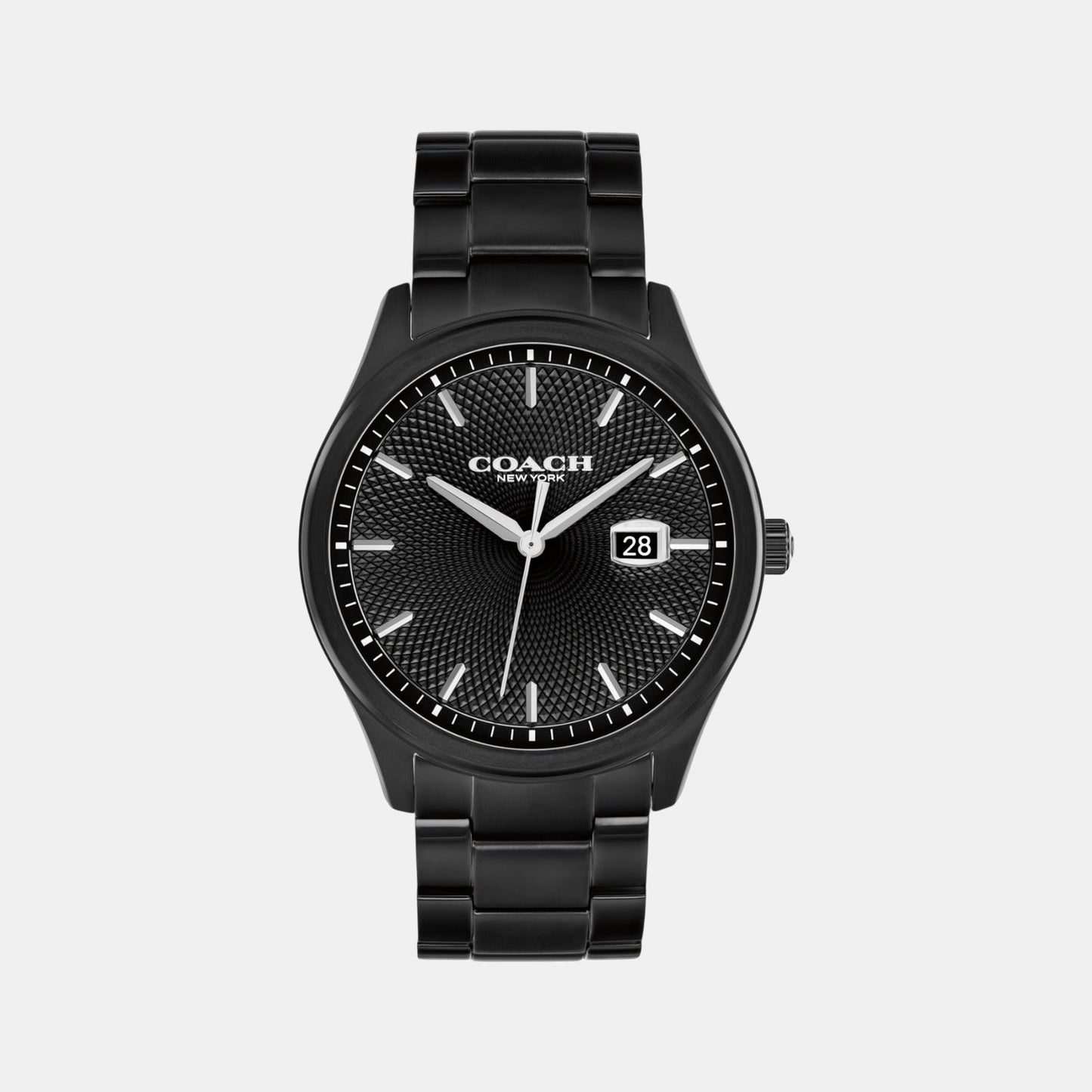 Oliver Men Quartz Black Dial Analog Stainless Steel Watch 14602754