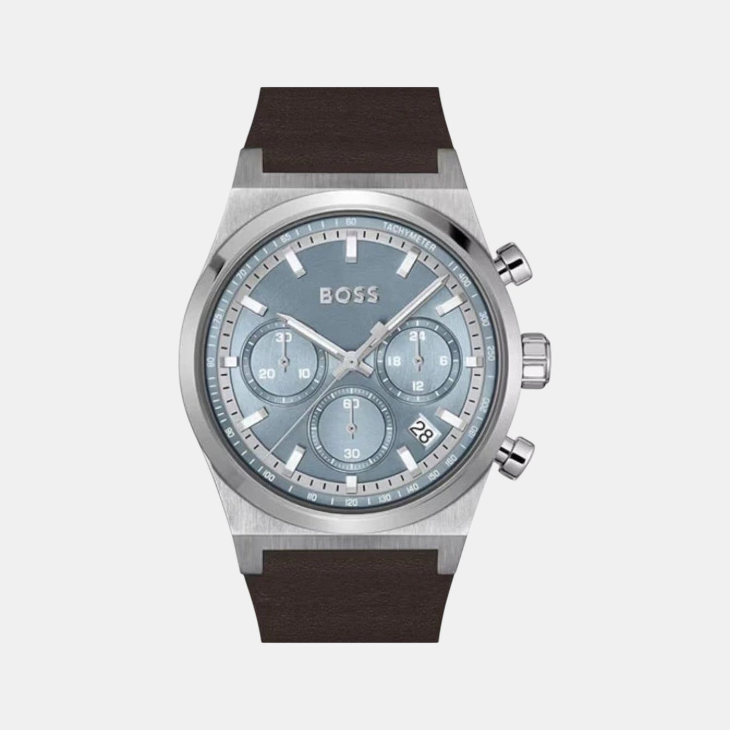 Candor Chrono Men Quartz Blue Dial Chronograph Leather Watch 1514219