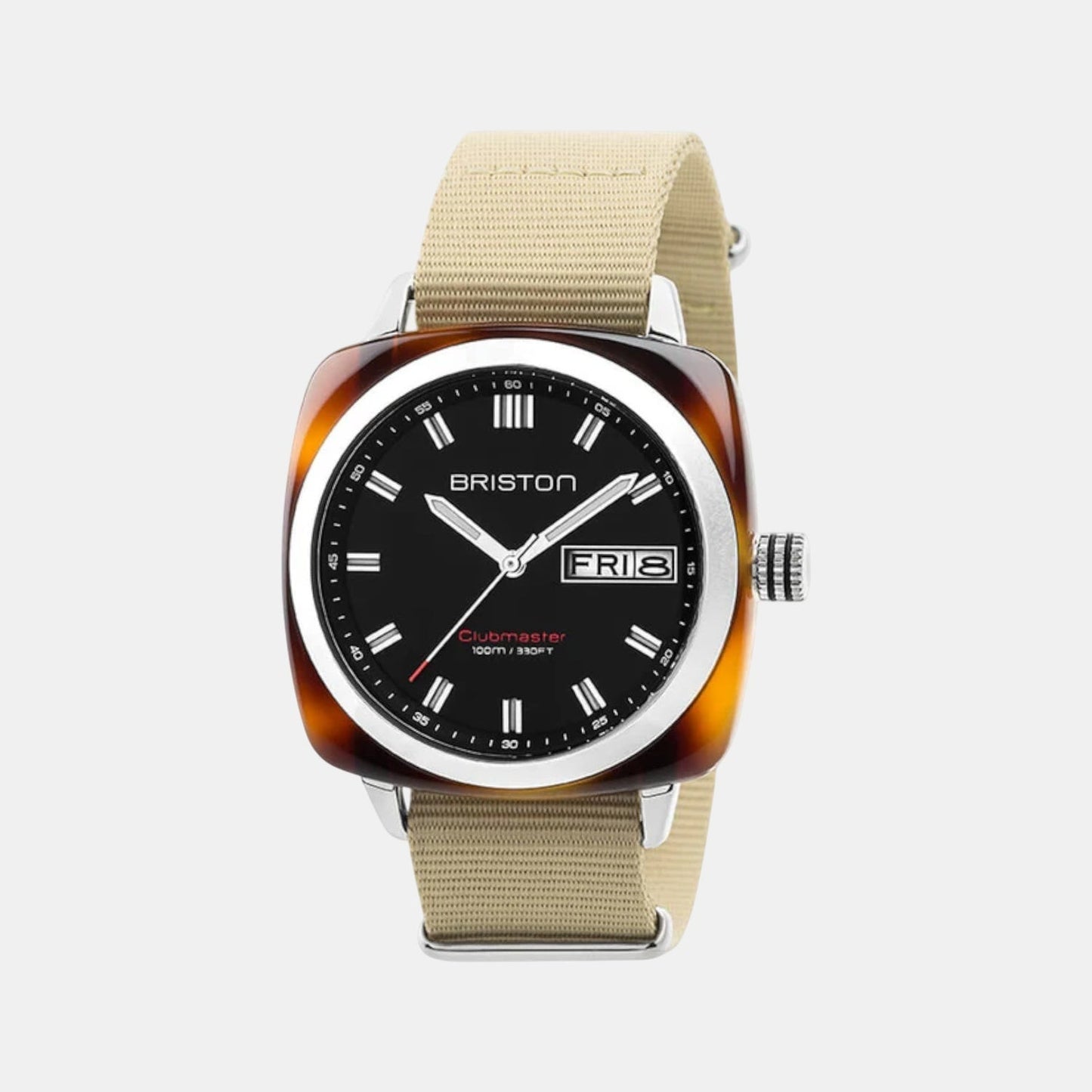 Clubmaster Sport Men Quartz Black Dial Analog NATO Watch 17342.SA.TS.1.NK