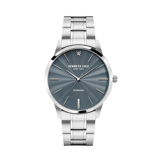 Kenneth Cole Blue Dial Stainless Steel Strap Watch For Men