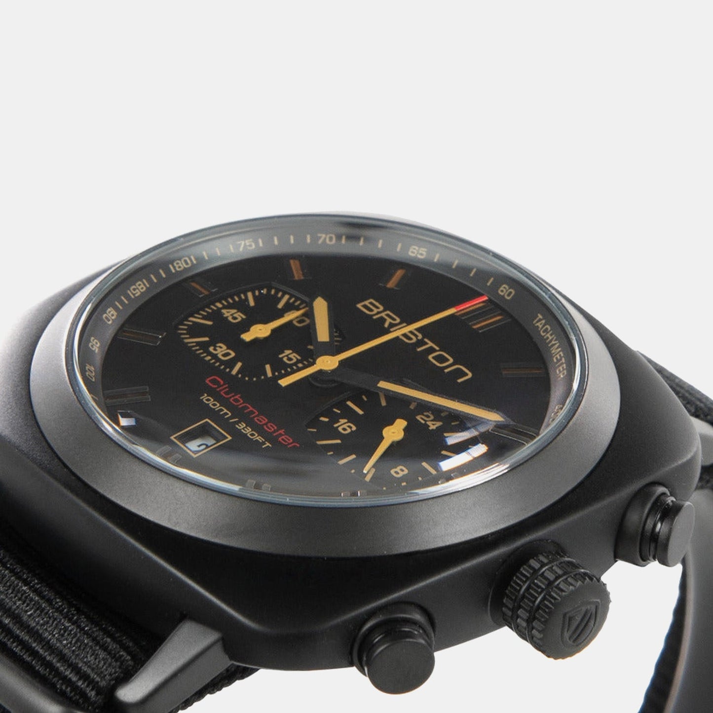 Clubmaster Sport Men Quartz Black Dial Chronograph NATO Watch 18142.PBAM.BS.4.NB