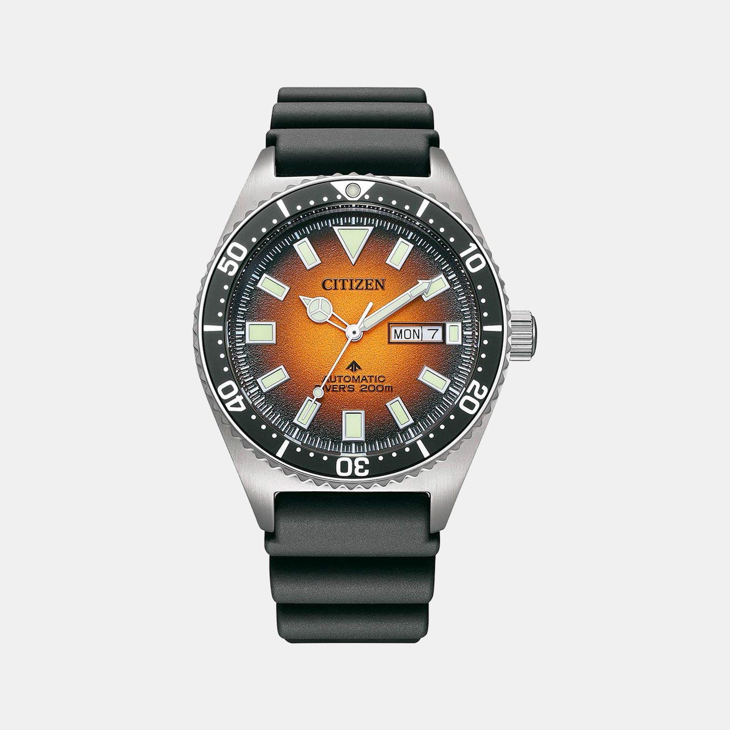 Promaster Men Automatic Orange Dial Analog Rubber Watch NY0120-01Z