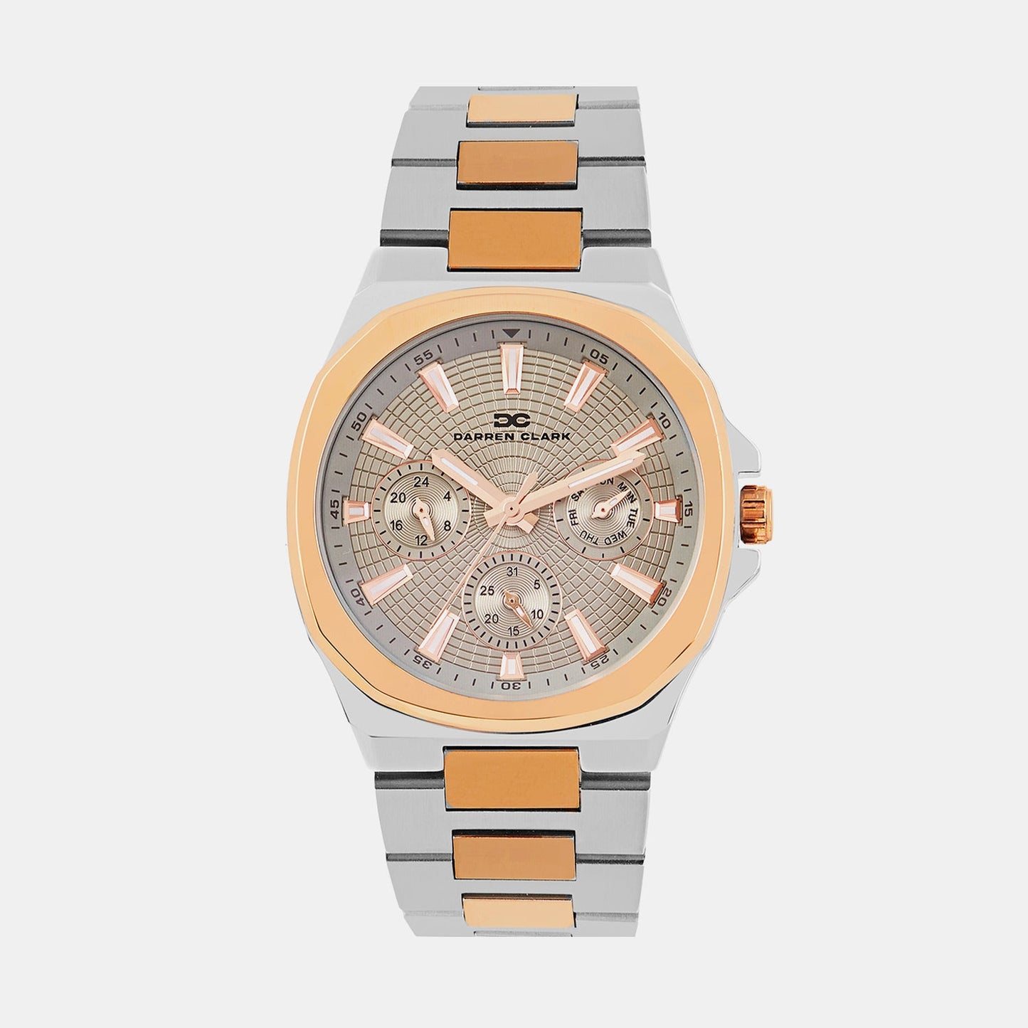 Men Quartz Grey Dial Multi-Function Metal Watch 1016E-M1315