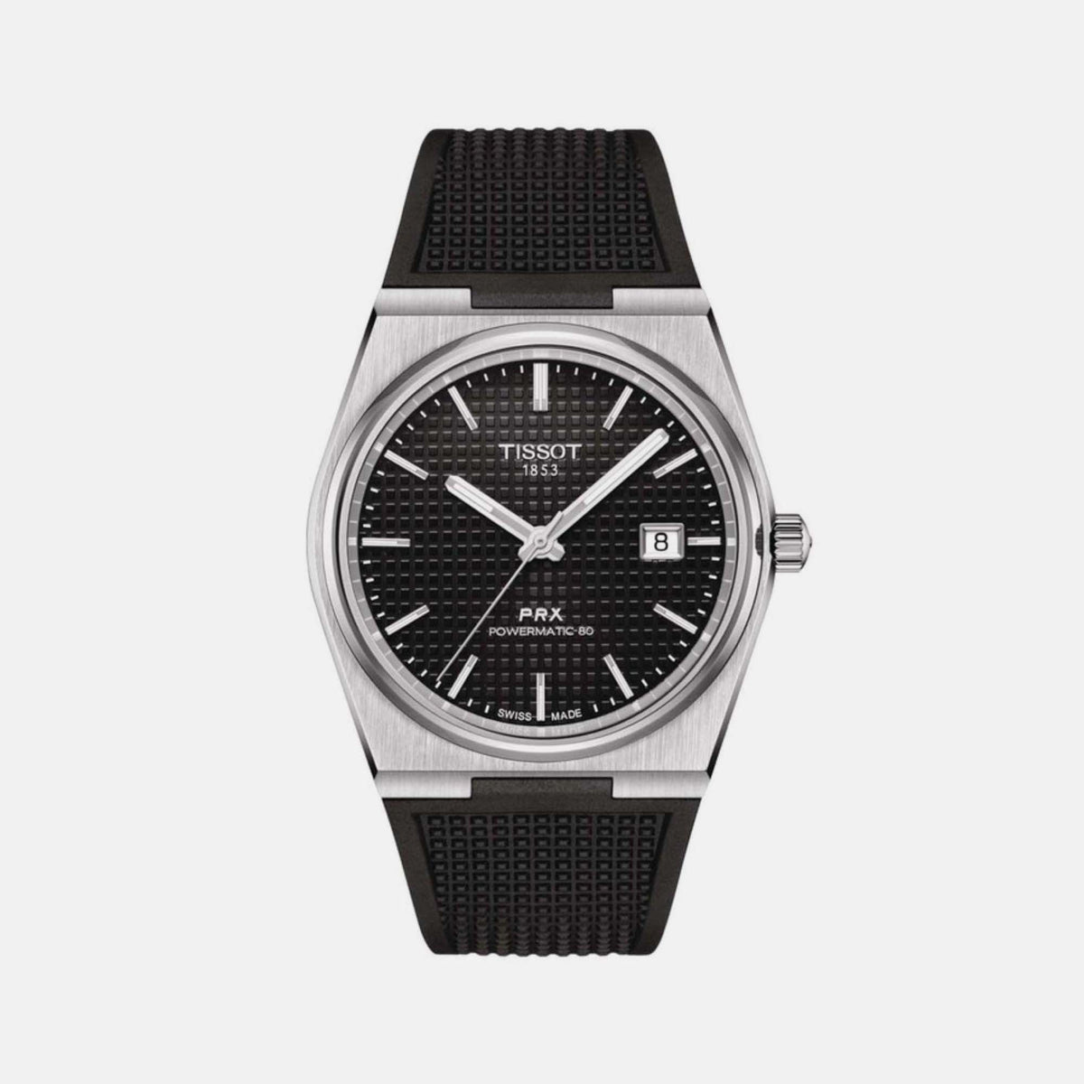 PRX Men Automatic Black Dial Analog Silicone Watch T1374071705100
