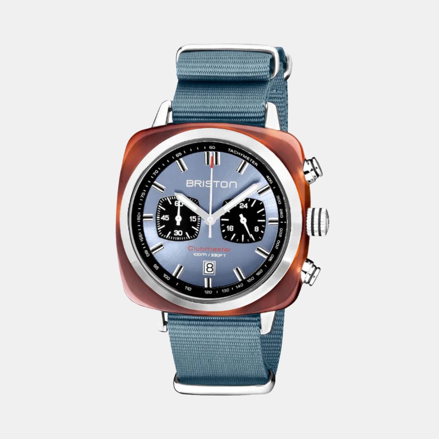 Clubmaster Sport Men Quartz Blue Dial Chronograph NATO Watch 20142.SA.TS.25.NIB
