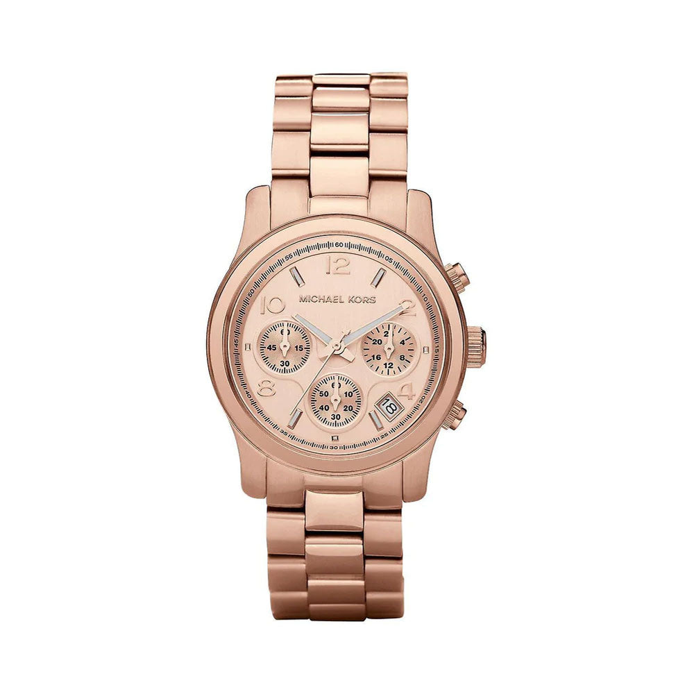 Michael Kors Watch Women's Rose Gold Plated Stainless Steel Bracelet MK5128