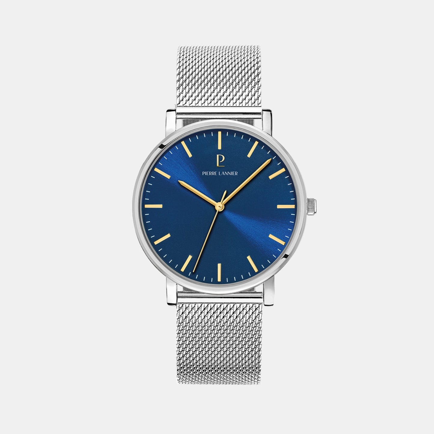Essential Men Quartz Blue Dial Analog Stainless Steel Watch 217G161