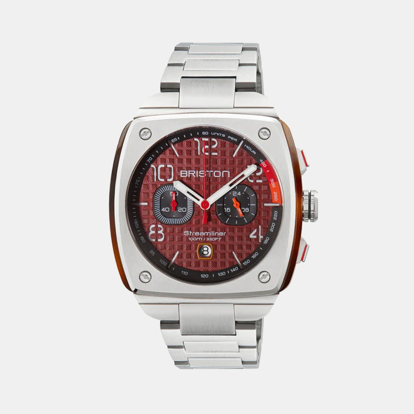 Streamliner Urban Men Quartz Red Dial Chronograph Stainless Steel Watch 24142.S.T.8.SB