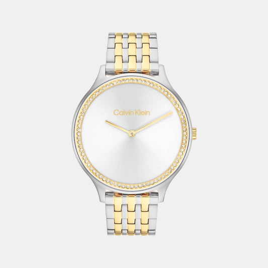 Timeless Women Quartz Silver Dial Analog Stainless Steel Watch 25100002