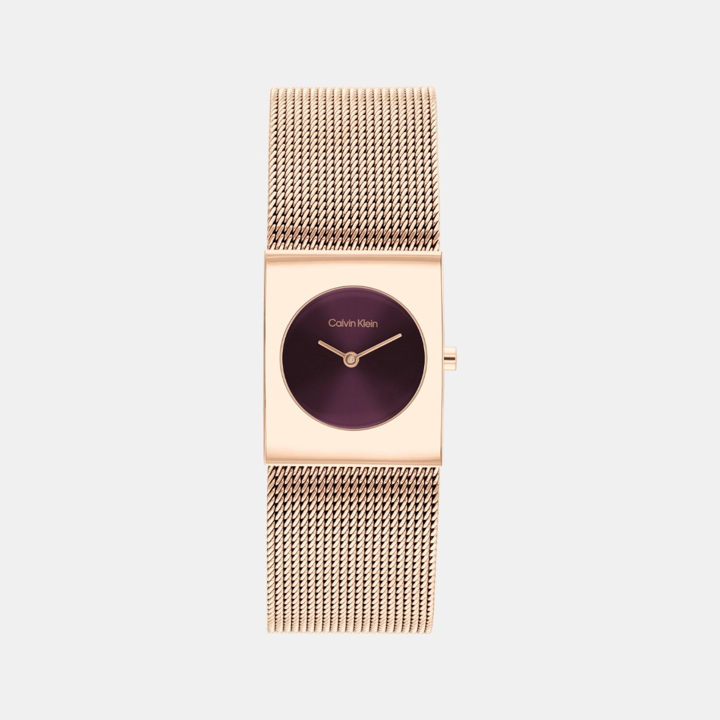 Ck Pulse Women Quartz Red Dial Analog Mesh Watch 25100137