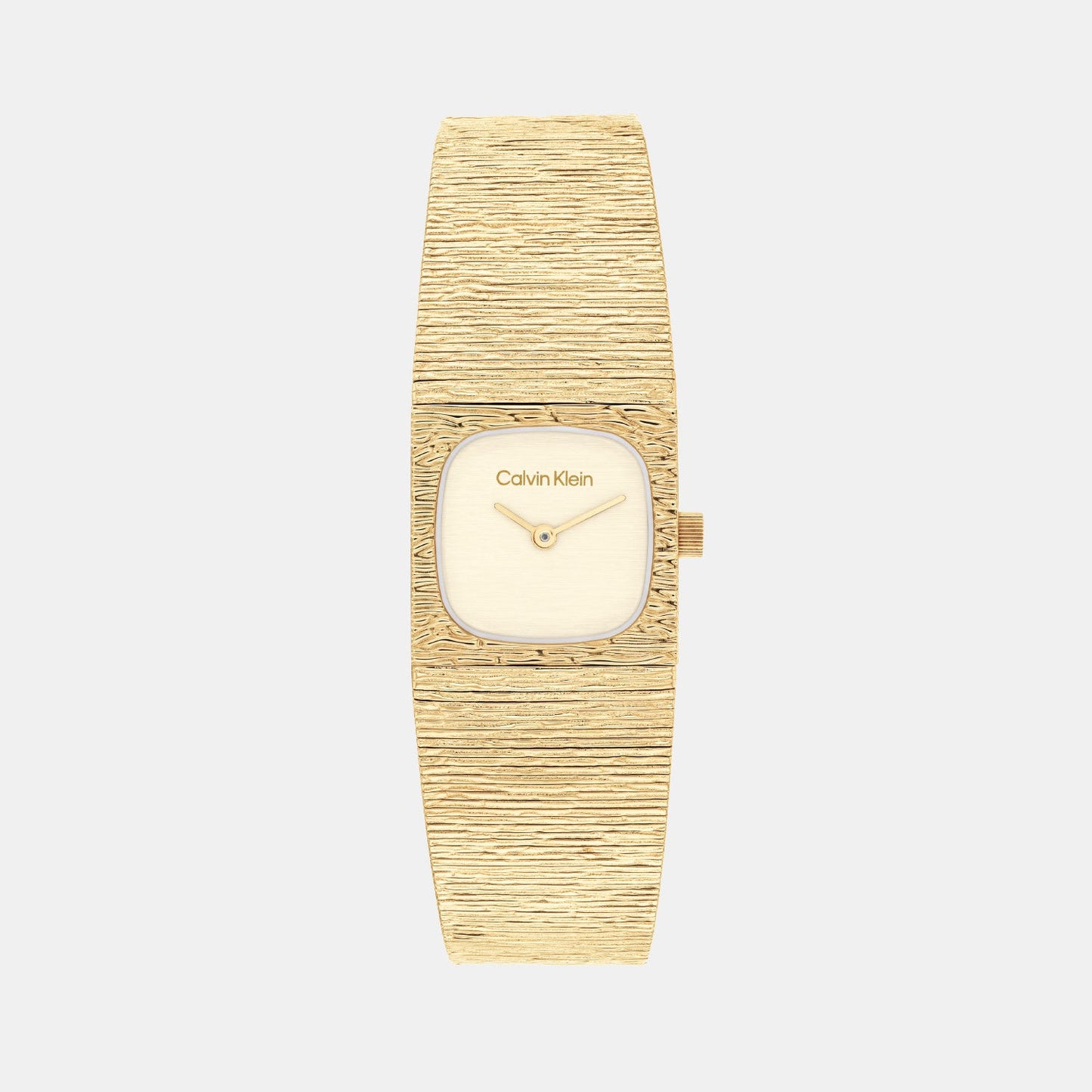 Sophisticated Square Women Quartz Champagne Dial Analog Stainless Steel Watch 25100178