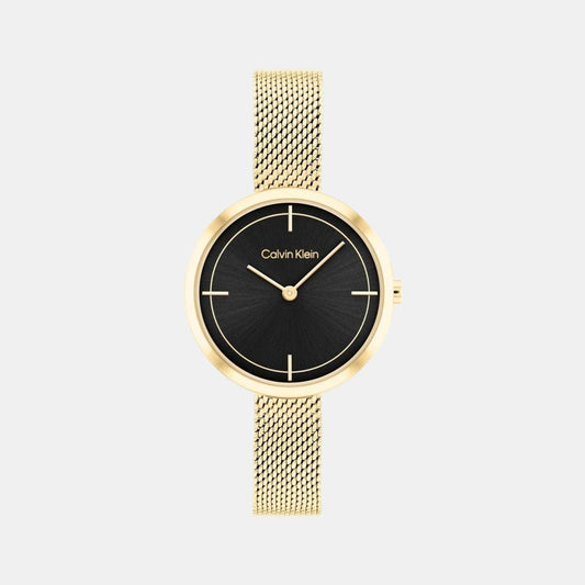 Ck Iconic Women Quartz Black Dial Analog Mesh Watch 25200186