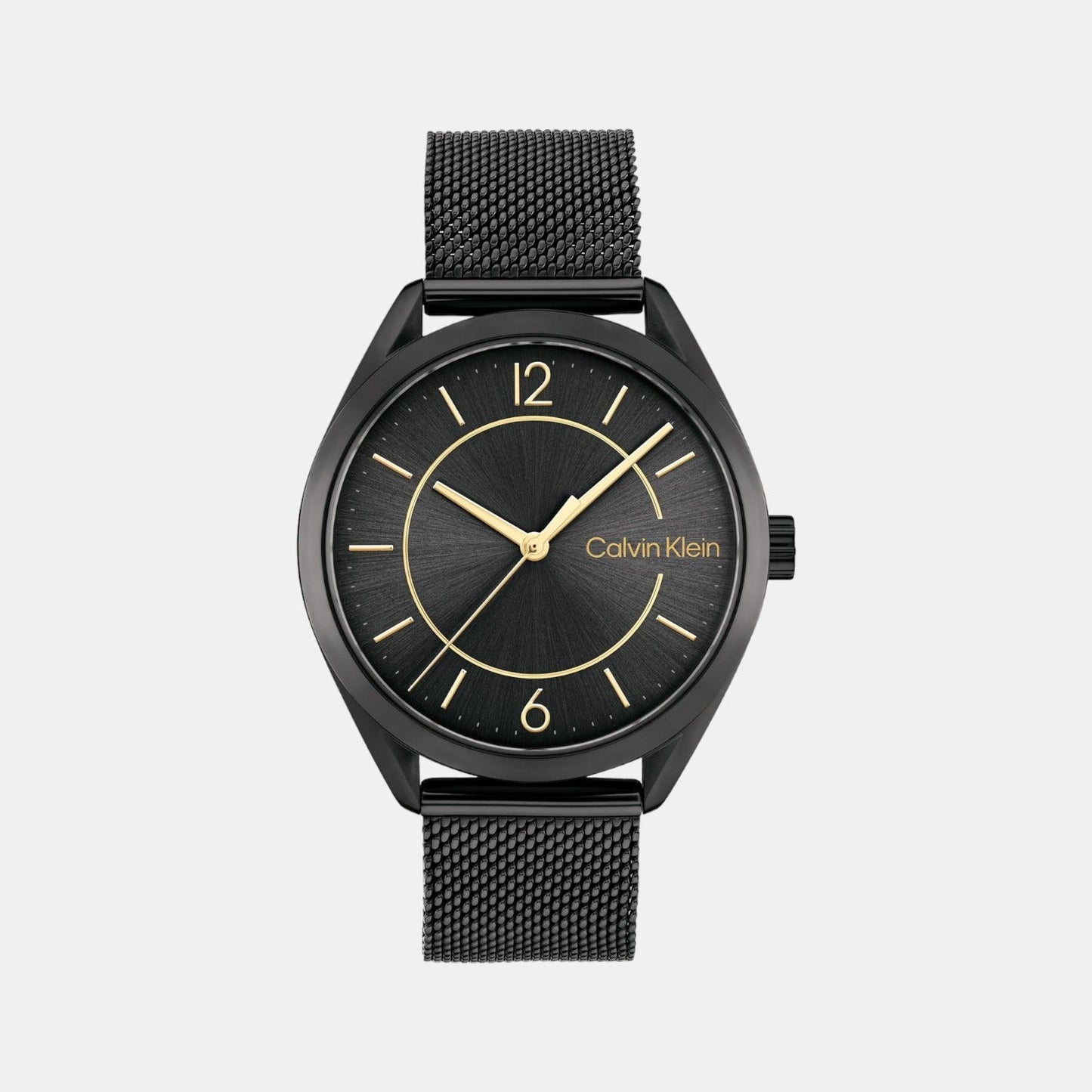 Essentials Women Quartz Black Dial Analog Mesh Watch 25200194