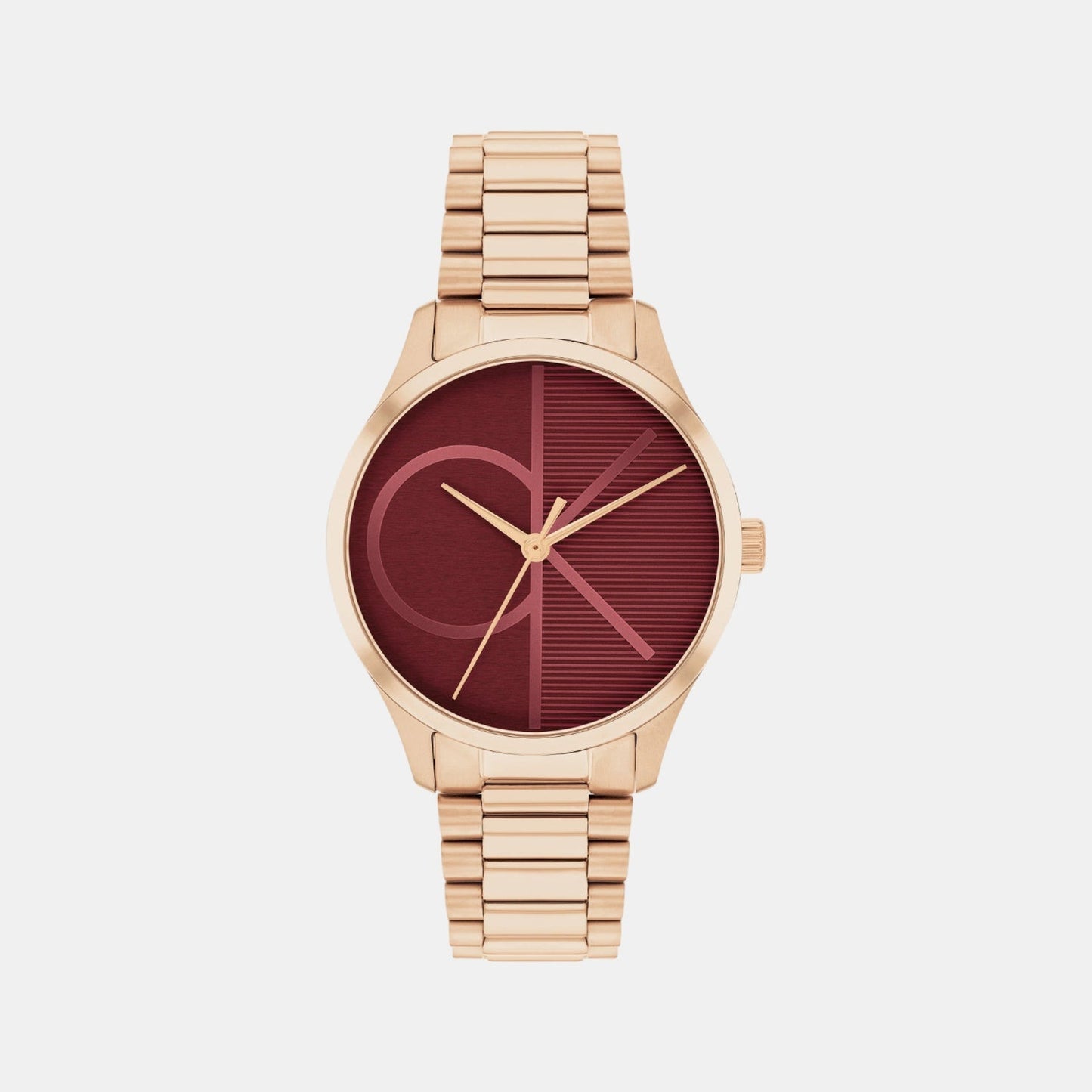 Iconic Unisex Quartz Red Dial Analog Stainless Steel Watch 25200347