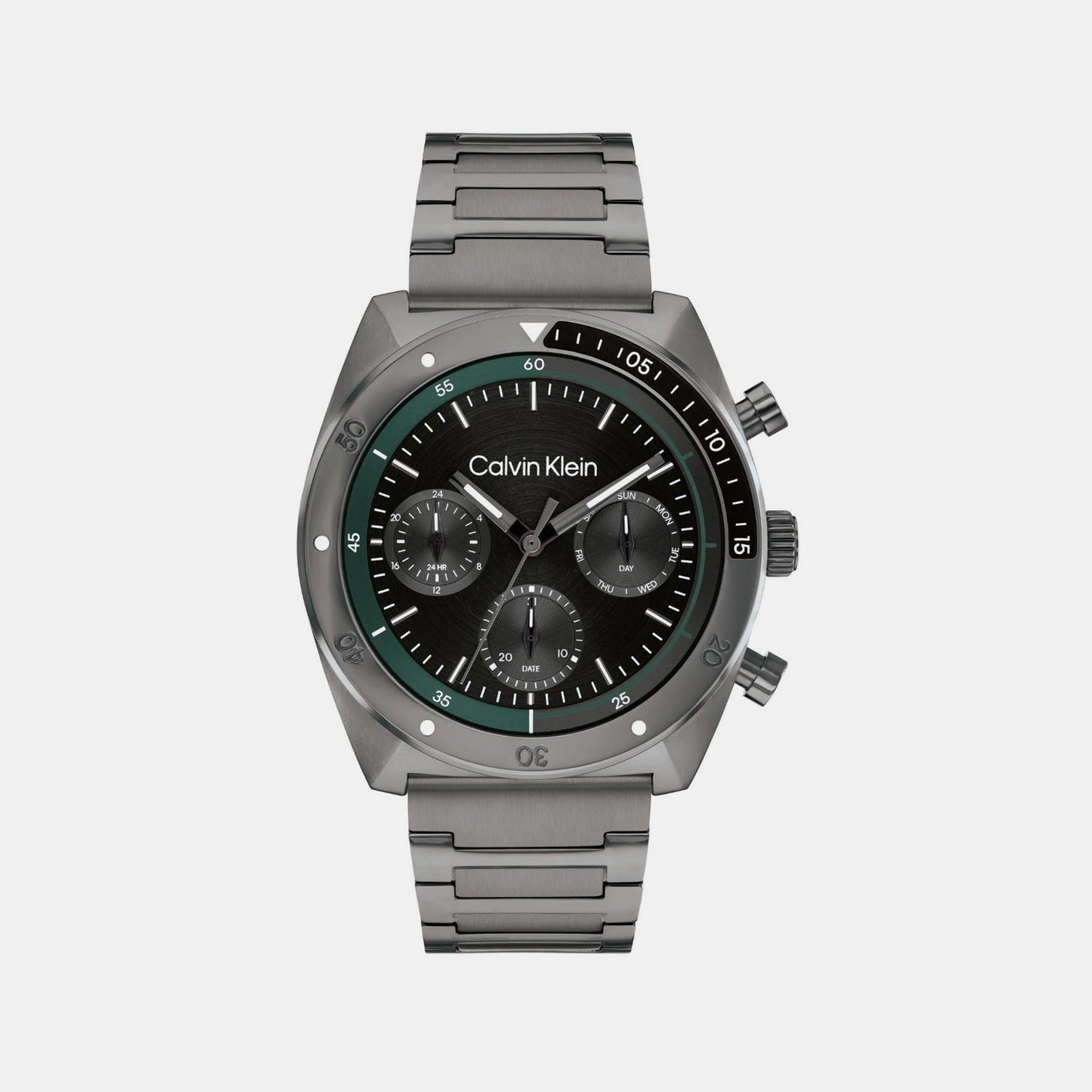 Ck Flex Men Quartz Black Dial Multi-Function Stainless Steel Watch 25200466