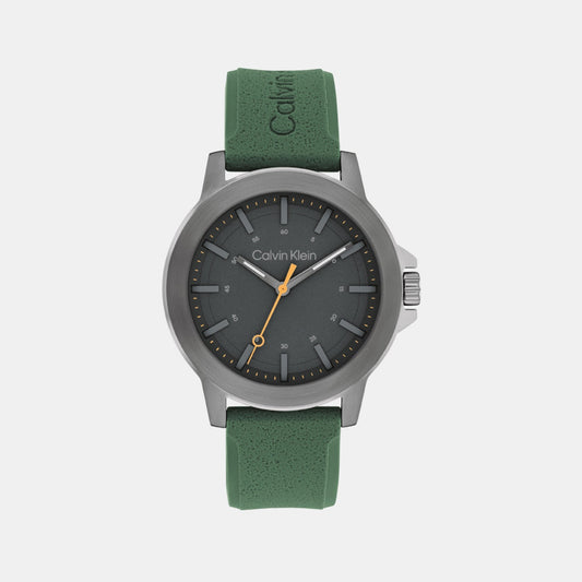 Ck Reset Men Quartz Grey Dial Analog Silicone Watch 25200472