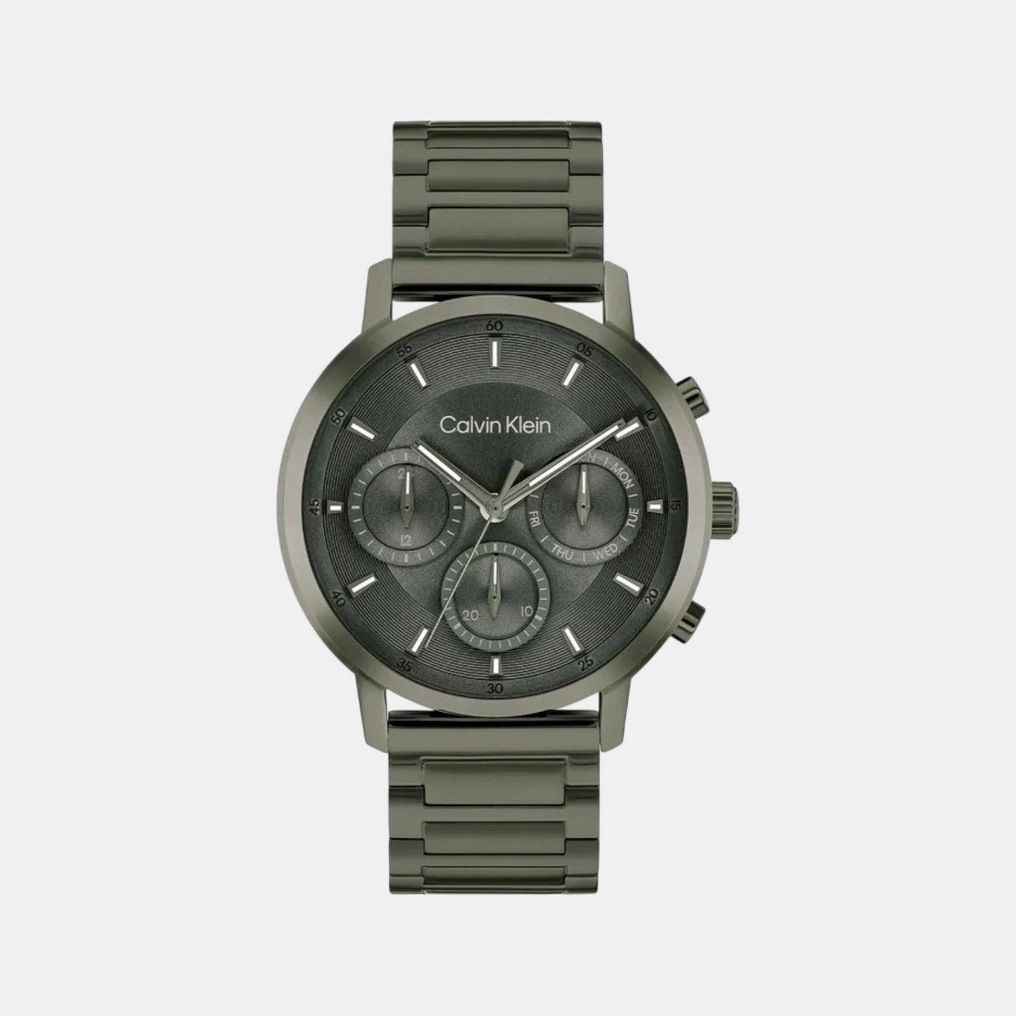 Gauge Men Quartz Green Dial Multi-Function Stainless Steel Watch 25200494