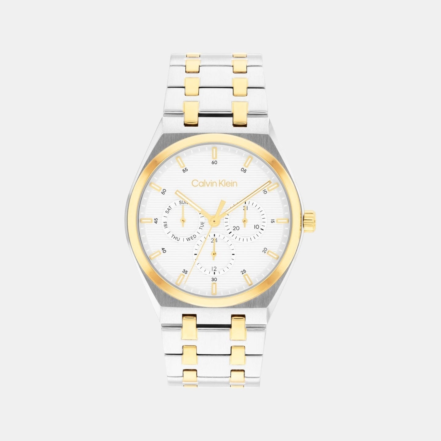 Ck Motion Men Quartz White Dial Multi-Function Stainless Steel Watch 25200533