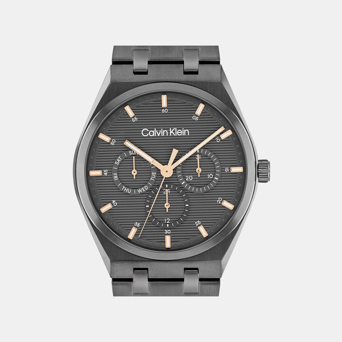 Ck Motion Men Quartz Grey Dial Multi-Function Stainless Steel Watch 25200538