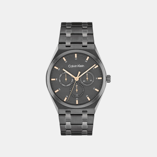 Ck Motion Men Quartz Grey Dial Multi-Function Stainless Steel Watch 25200538