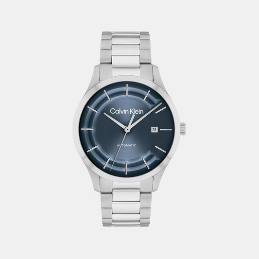 Ck Iconic Men Automatic Blue Dial Analog Stainless Steel Watch 25300020
