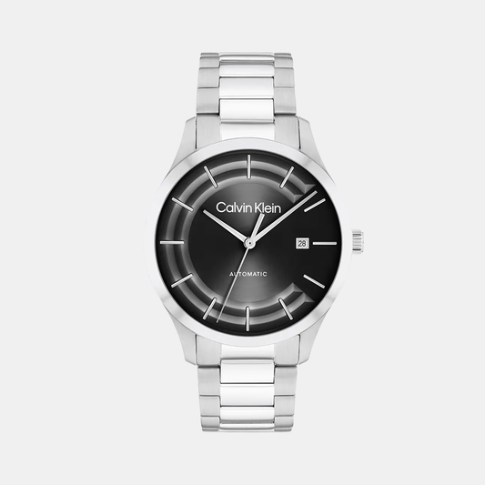 Ck Iconic Unisex Automatic Black Dial Analog Stainless Steel Watch 25300021