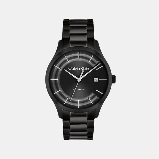Ck Iconic Men Automatic Black Dial Analog Stainless Steel Watch 25300023