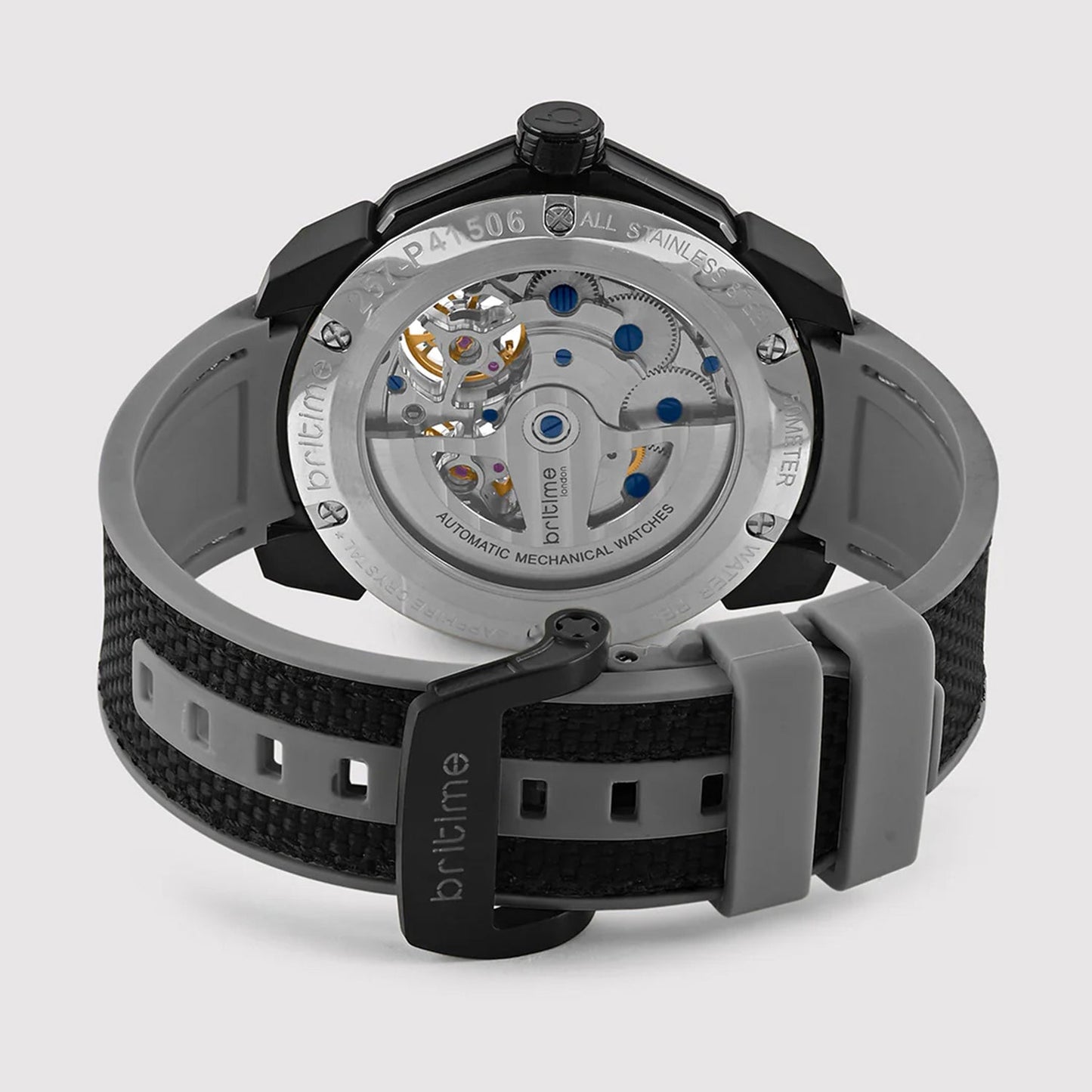 Vortex Men Automatic Black Dial Analog Silicone Watch 257-P41506