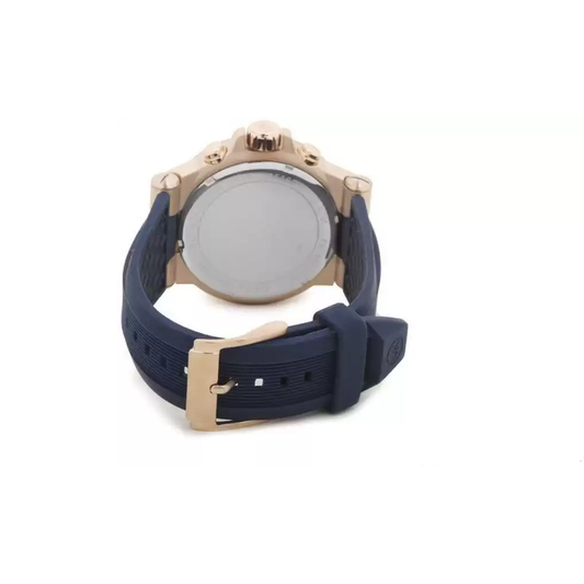 Michael Kors Dylan Blue Dial Leather Chronograph Mens Watch - MK8295