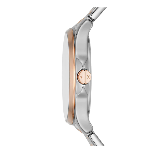 Armani Exchange Lady Hampton Quartz White Dial Two-Tone Ladies Watch AX5258