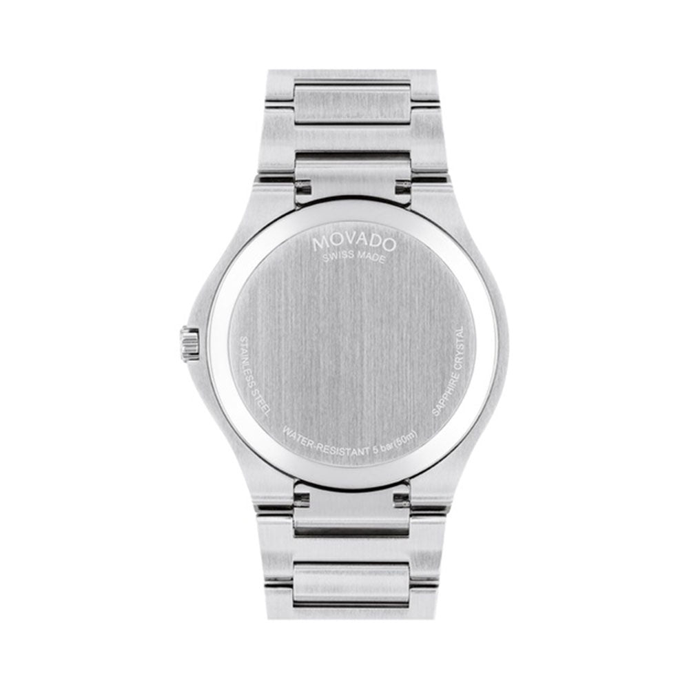 Movado 0607513 S.E. Swiss Stainless Blue Dial Date Watch