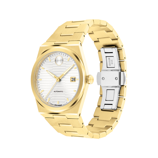 Movado BOLD Quest Automatic Luxury Watch with Integrated Bracelet