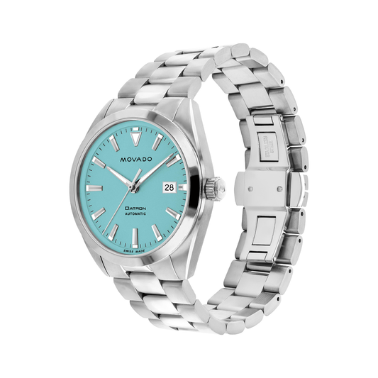 Heritage Series Datron Automatic Swiss Watch with Light Blue Dial