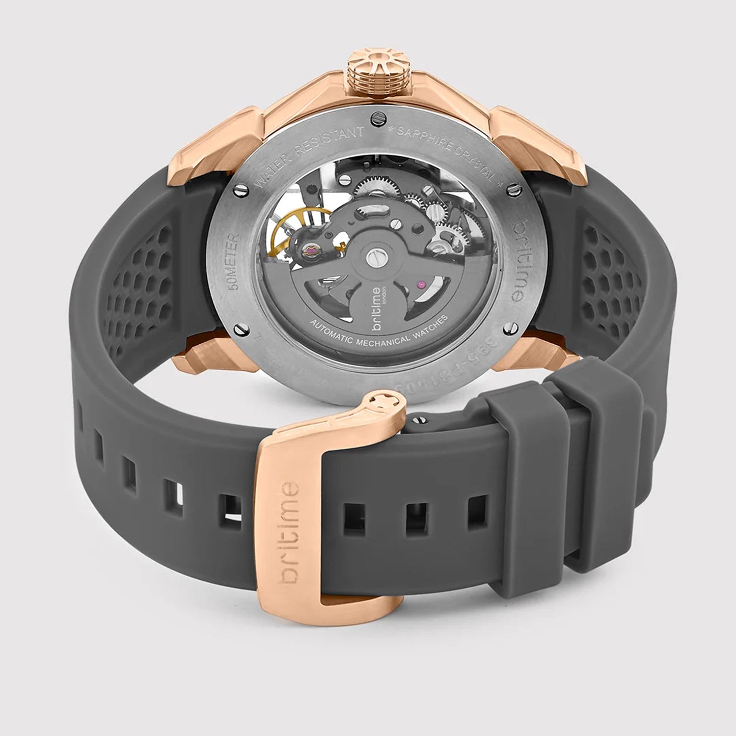Quantum Men Automatic Grey Dial Analog Silicone Watch 395-P31509