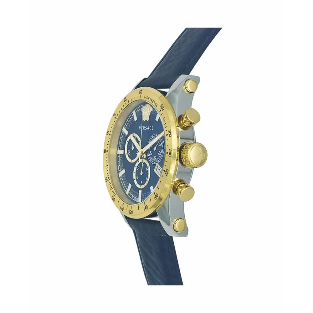 Versace Mens Blue Dial Chrono Sporty Analogue Watch - VEV800219
