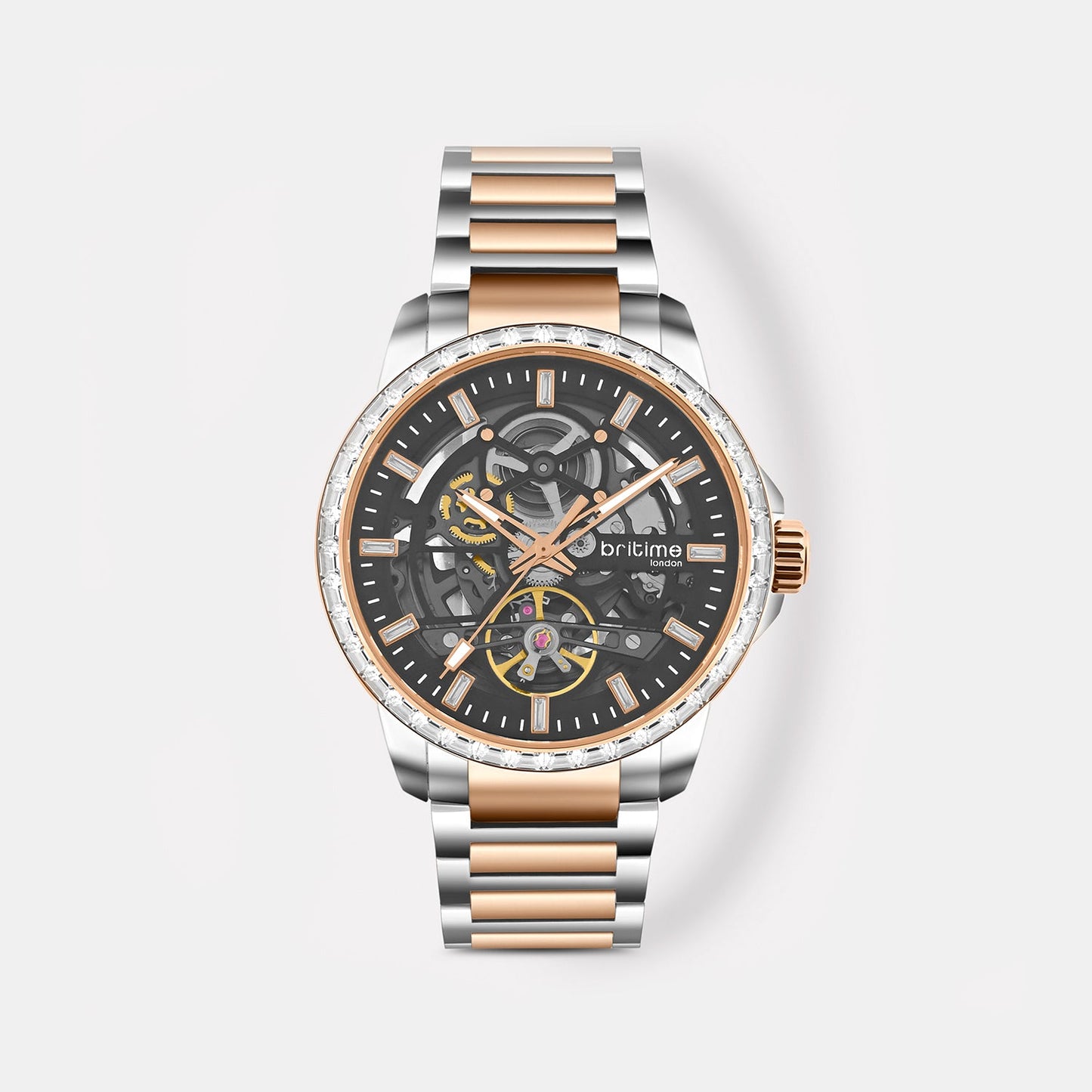 Vantor Men Automatic Black Dial Analog Metal Watch 585-M30405