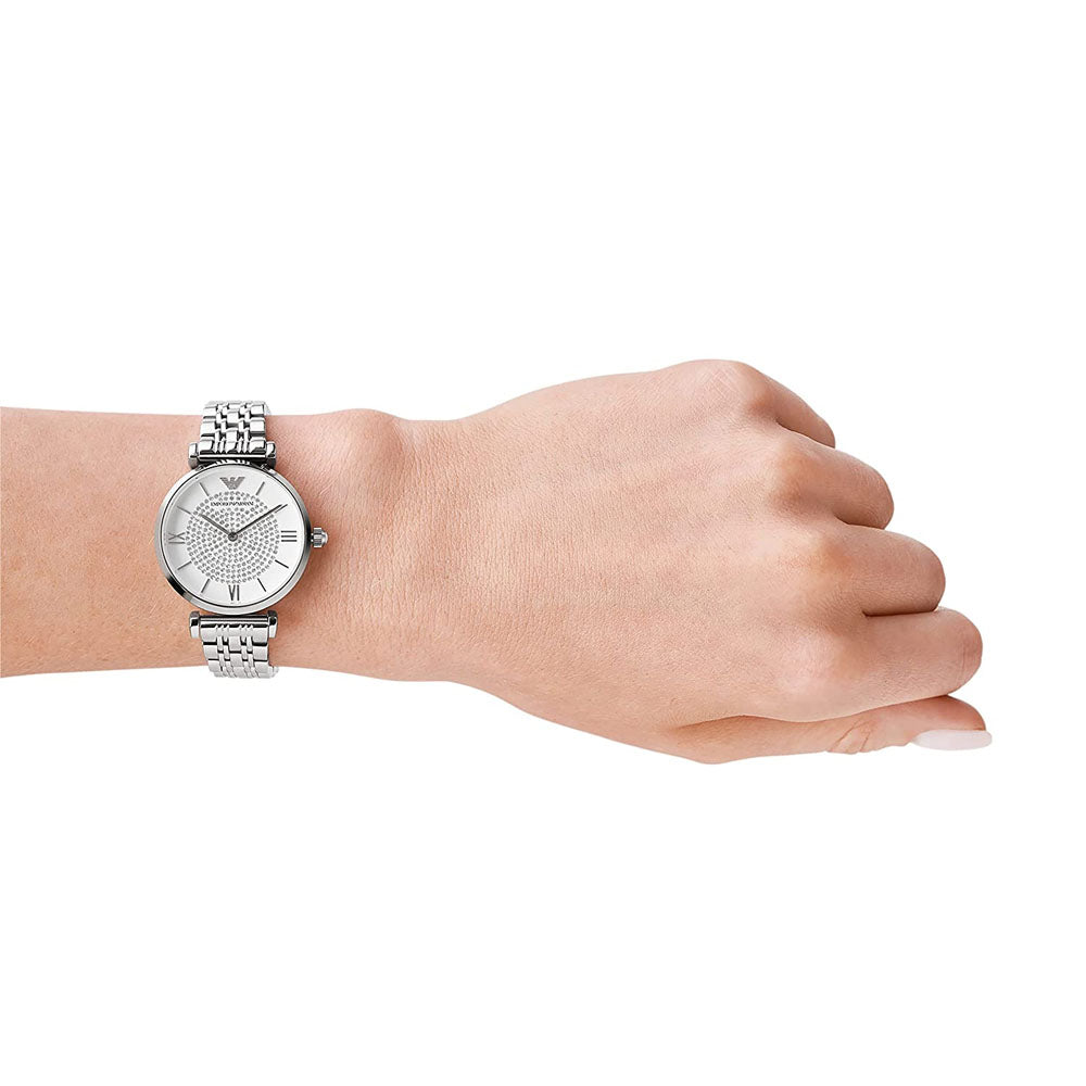 Emporio Armani Analog White Dial Women's Watch-AR1925