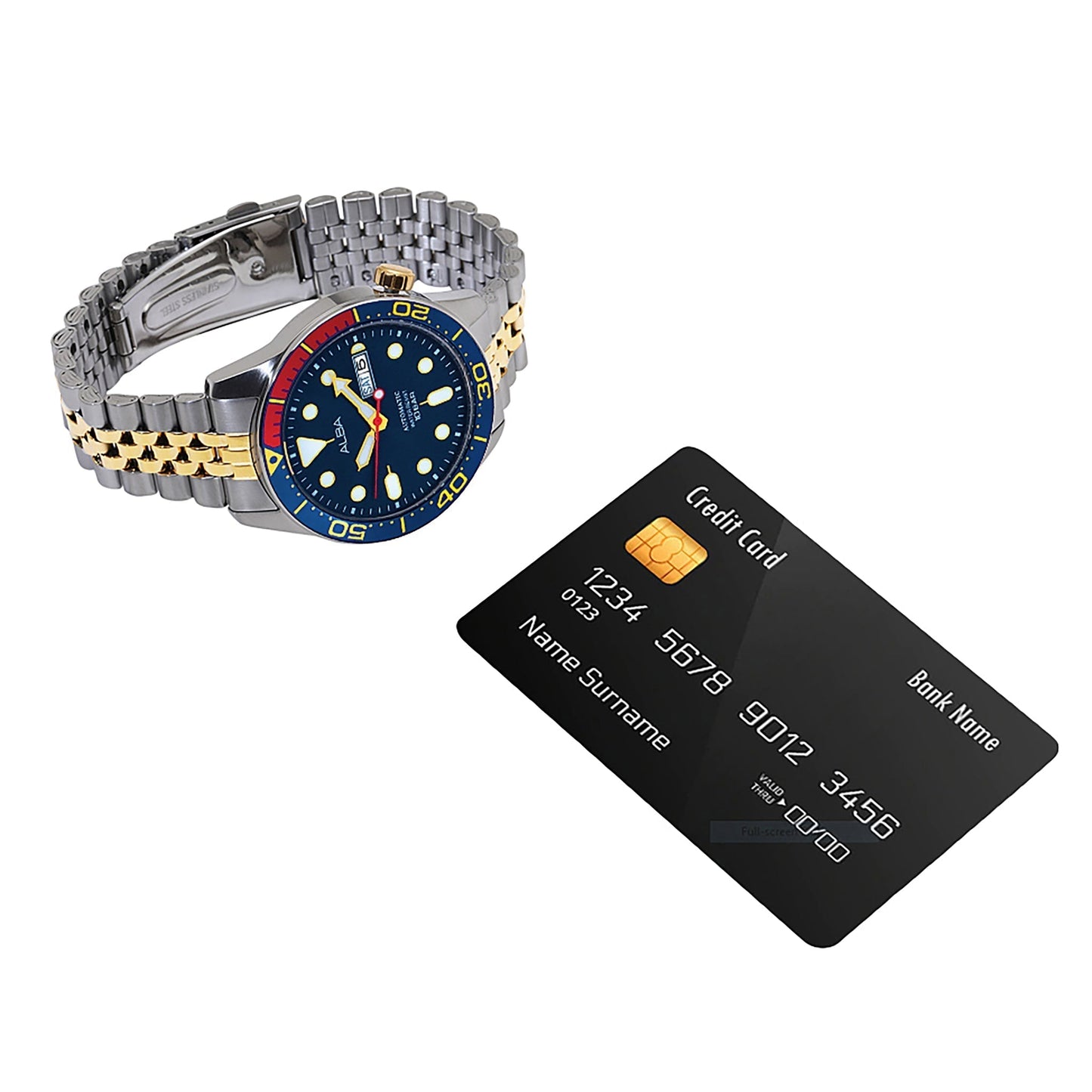 Alba AL4185X1 Blue Dial Mechanical