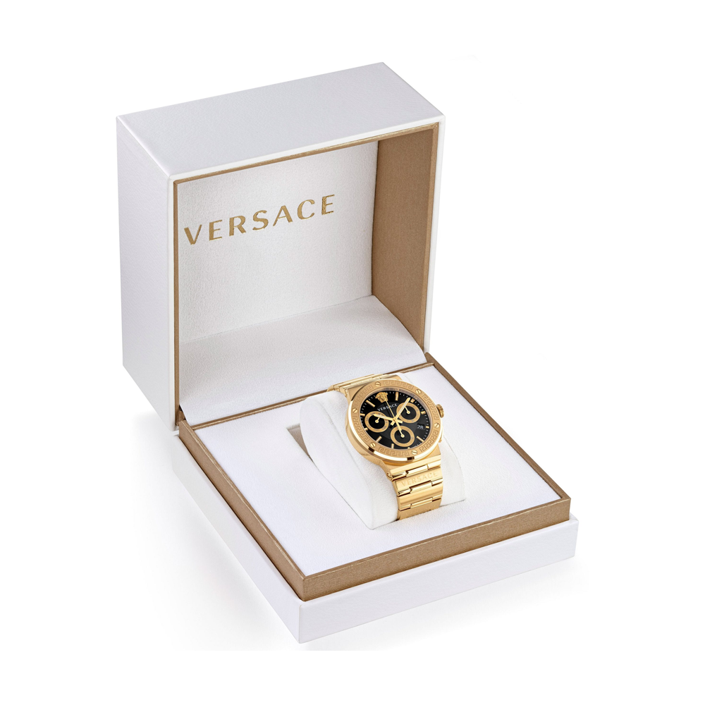 Mens Versace Greca Logo Chrono Watch VEZ900421