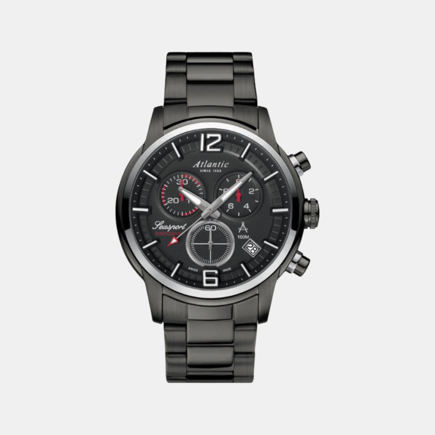 Men Quartz Grey Dial Chronograph Stainless Steel Watch 87466.46.45