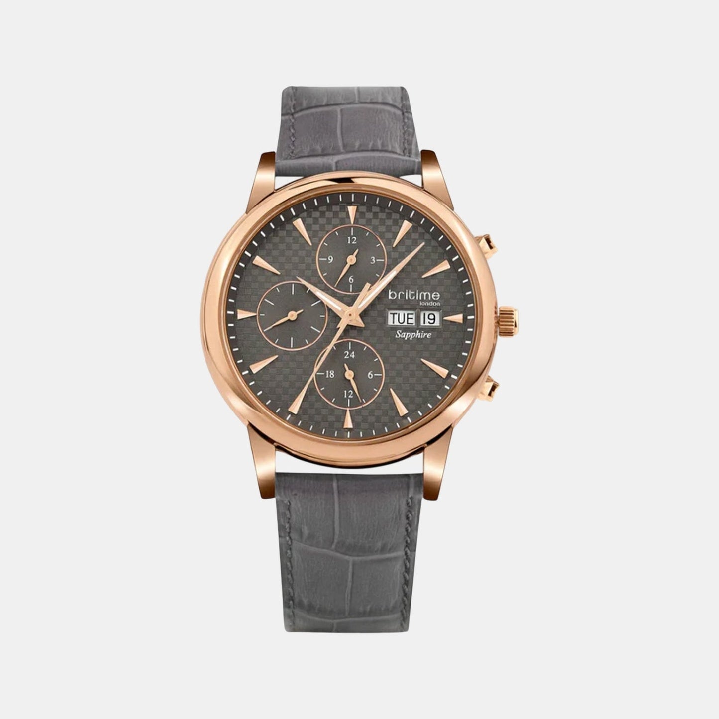 Men Automatic Grey Dial Analog Leather Watch 928-L31509