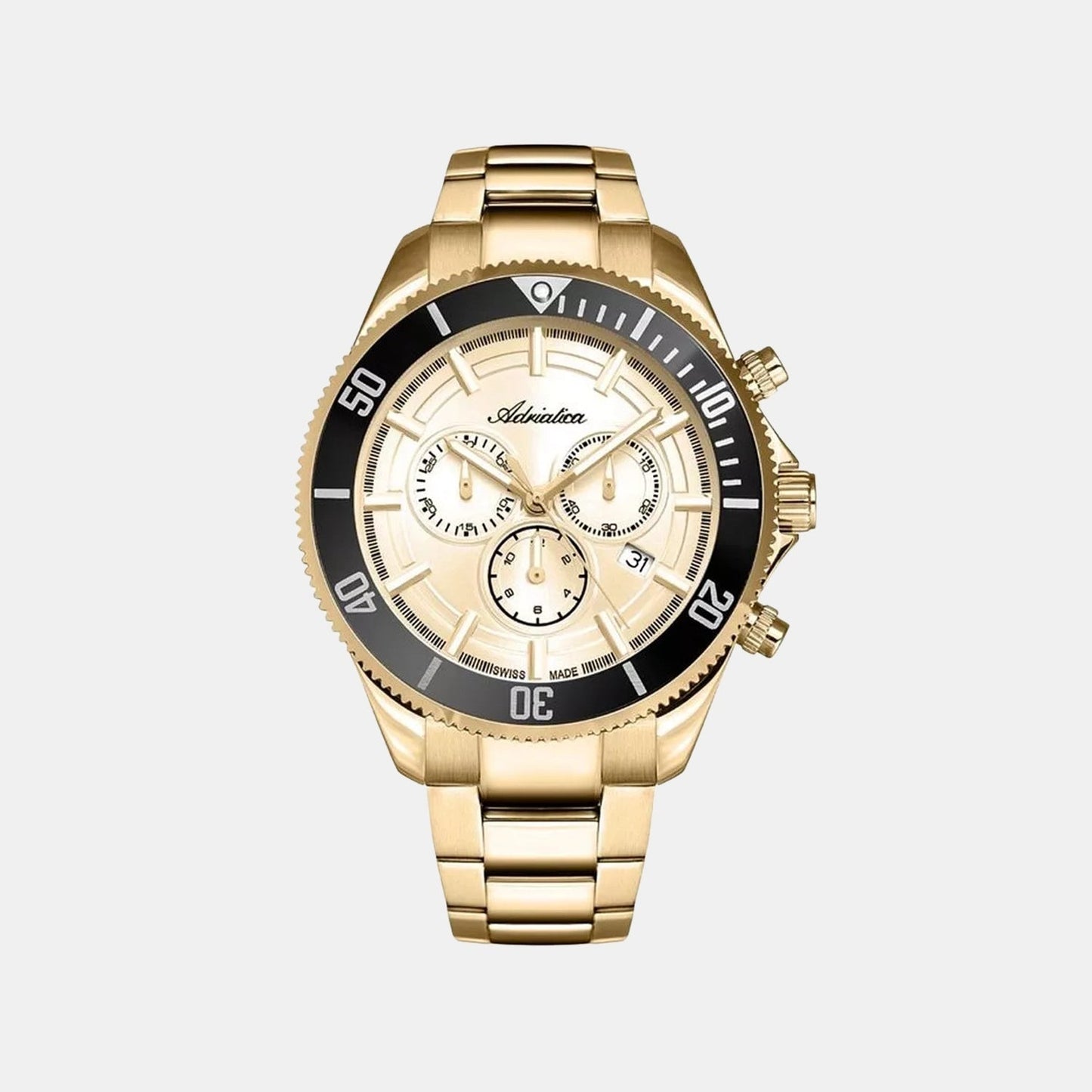 Men Quartz Champagne Dial Chronograph Stainless Steel Watch A1139.1111CHN