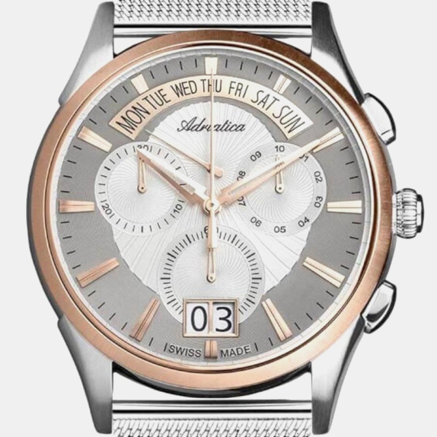 Passion Men Quartz Silver Dial Chronograph Stainless Steel Watch A1193.R113CH
